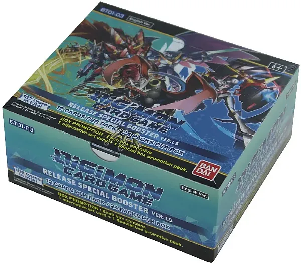 DIGIMON CARD GAME - RELEASE SPECIAL BOOSTER VER 1.5 BOOSTER DISPLAY BT01-03 (24 PACKS) - EN
